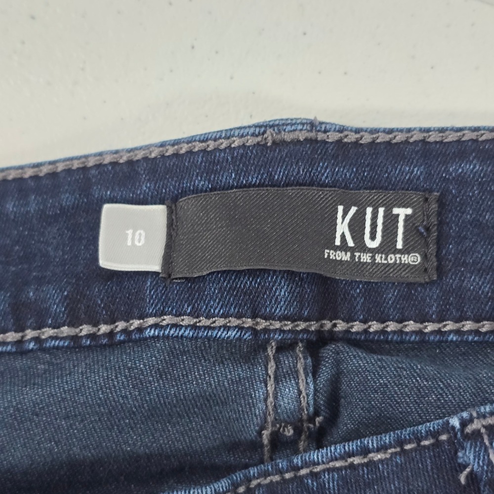 Kut from the Kloth Natalie High Rise Bootcut Jeans Dark Wash Blue Womens 10 - Picture 7 of 9